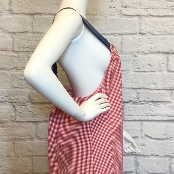 Bechamel 8 Gingham Long Maxi Dress Checkered Ladybug Jumper Teacher Summer Fall - Picture 6 of 11